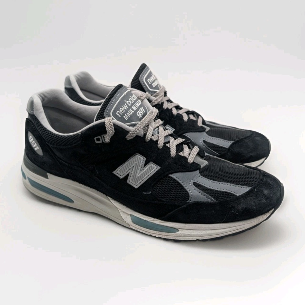 New Balance 991v2 Sneakers Men's 12 "Black Silver" Made England Shoes U991BK2